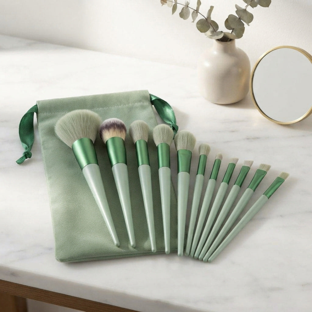 13-Piece Travel Brush Set with Pouch