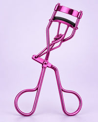 Metallic pink stainless steel lash curler