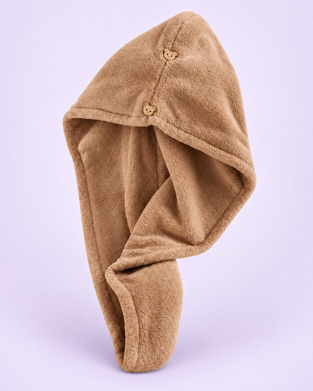 Brown double-layer hair towel wrap
