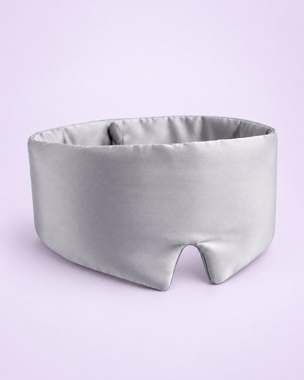 Light grey wide wraparound satin sleep mask